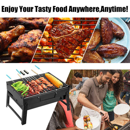 Uten Charcoal Grill, BBQ Grill Folding Portable Lightweight smoker Grill (Medium)