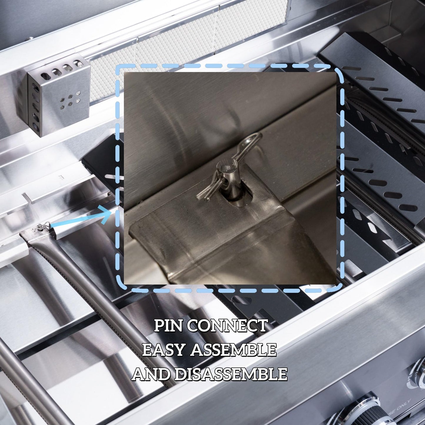 6 Burner Outdoor Kitchen Island with Grill, Deluxe Stainless Steel Modular Outdoor Kitchen, 85000 BTU, Gas Propane BBQ Island with Refrigerator, Sink, Rotisserie, 85"W, Black