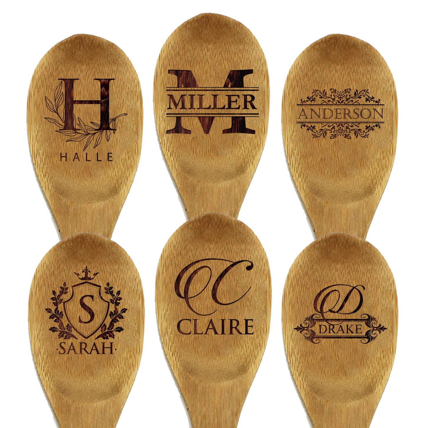 My Personal Memories Custom Engraved and Personalized Bamboo Wood Kitchen Spoon - Cooking Party Favor