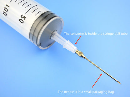 Kitchen 250ml Syringe with Needle - Large Volume Dispensing Syringe, Ideal for Glue and Plastic Use