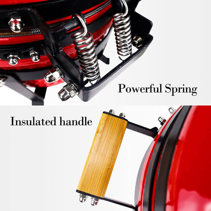 London Sunshine Ceramic BBQ Charcoal Kamado Grill 13 inch Portable Tabletop BBQ Grill Red