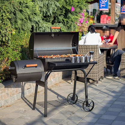 GaRcan Patio Smoked Oven Barbecue, Portable Trolley Smoker Grill Barrel, Charcoal Grill for Camping Picnic Party