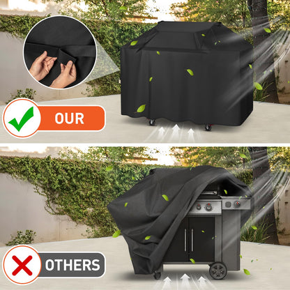 Arcedo Grill Cover 63 Inch Compatible with Weber Genesis 300 Series and New 2022 Genesis 300 Grill, Waterproof Heavy Duty Outdoor Fade Resistant Barbecue Cover, Compared to 7757