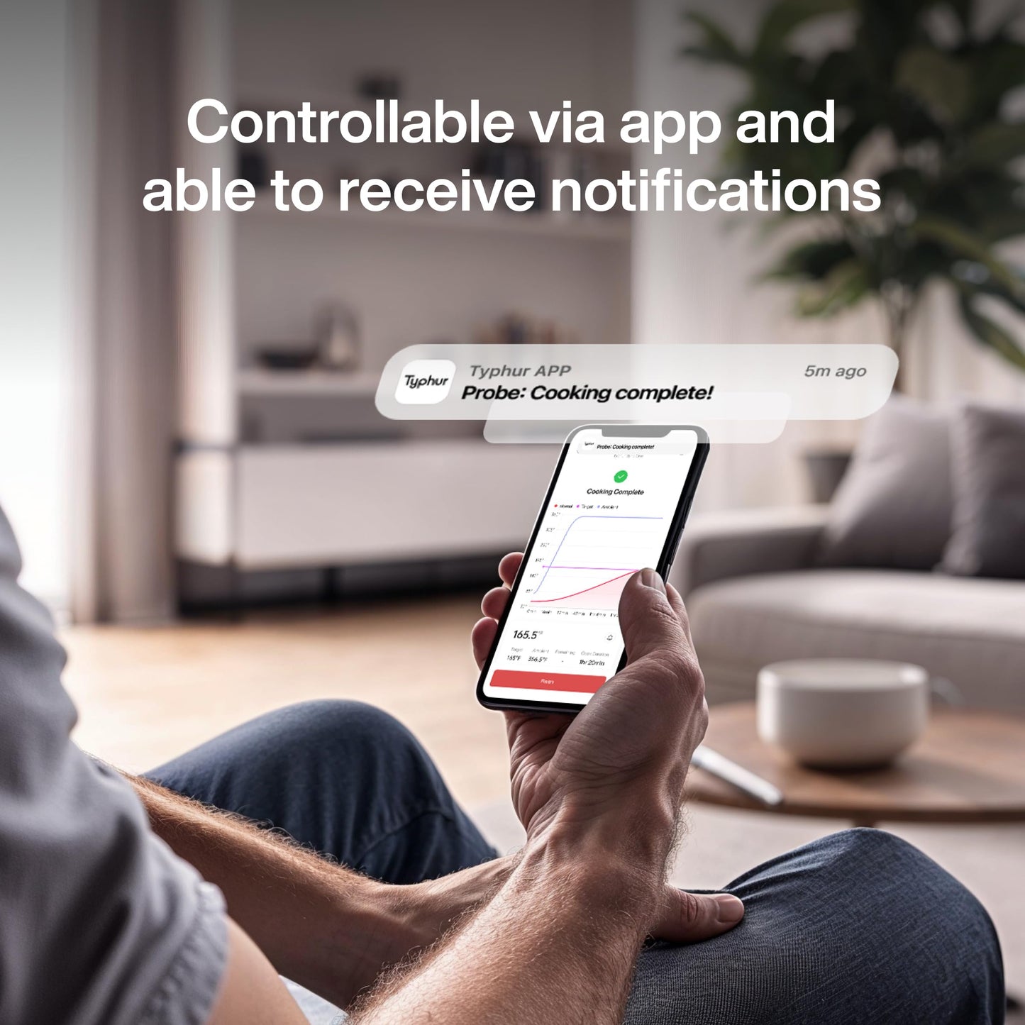 Typhur Sync One Smart Wireless Meat Thermometer: Standalone Base with LCD Display, Unlimited WiFi & Bluetooth Range, Enhanced Signal Stability for BBQ, Grill, Oven, and Smoker