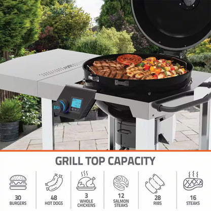 LoCo Cookers SmartTemp Kettle Grill with Cart, Charcoal or Wood Compatible, 22.5"