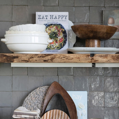 Bloomingville Mango Wood Footed, Walnut Finish Bowl, 12" L x 12" W x 5" H, Brown, (AH2315)