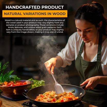 STORE INDYA 30 Oz Pure Copper Water Bottle for Drinking (Wooden Utensils - Set of 8)