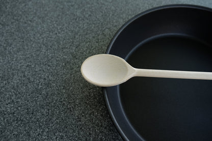 10 Inch Long Wooden Spoons for Cooking - Oval Wood Mixing Spoons for Baking, Cooking, Stirring - Sauce Spoons Made of Natural Beechwood - Set of 3