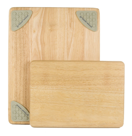 Architec Gripperwood Cutting Boards, Set of 2, Beechwood with Non-slip Gripper Feet, 11 by 8-Inches and 14 by 11-inches