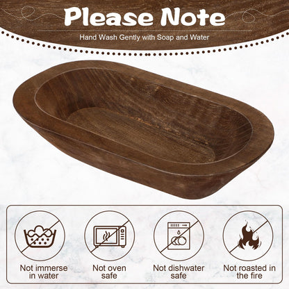 Nuogo 10 Pack Wooden Dough Bowls Bulk Rustic Dough Bowls for Wedding DIY Candle Home Crafts Making Farmhouse Fruits Supplies Decoration(8.5 Inches,Brown)