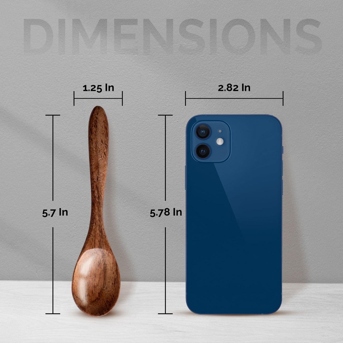 INANOSA 7 PCS Small Wooden Spoons, 5.75 Inch Acacia Wood Honey Spoons for Tea & Coffee, Mini Wood Teaspoons for Stirring, Tiny Wooden Spoons for Spices, Natural Table Spoons for Kitchen & Dining