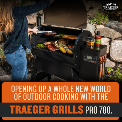 Traeger Grills Pro 780 Wood Pellet Smoker Grill, 6-in-1 BBQ Pellet Grill Combo, WiFi and App-Connected Electric Smoker, 780 Square Inches of Grilling Area, Temperature Control, Bronze Finish