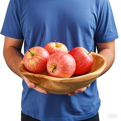 ZENFUN Wood Root Dish Bowl, Natural Wooden Bowl, Handmade Serving Bowls for Candy, Bread, Snacks, Serving Appetizer Display, 9.8''-11.4'' Diameter