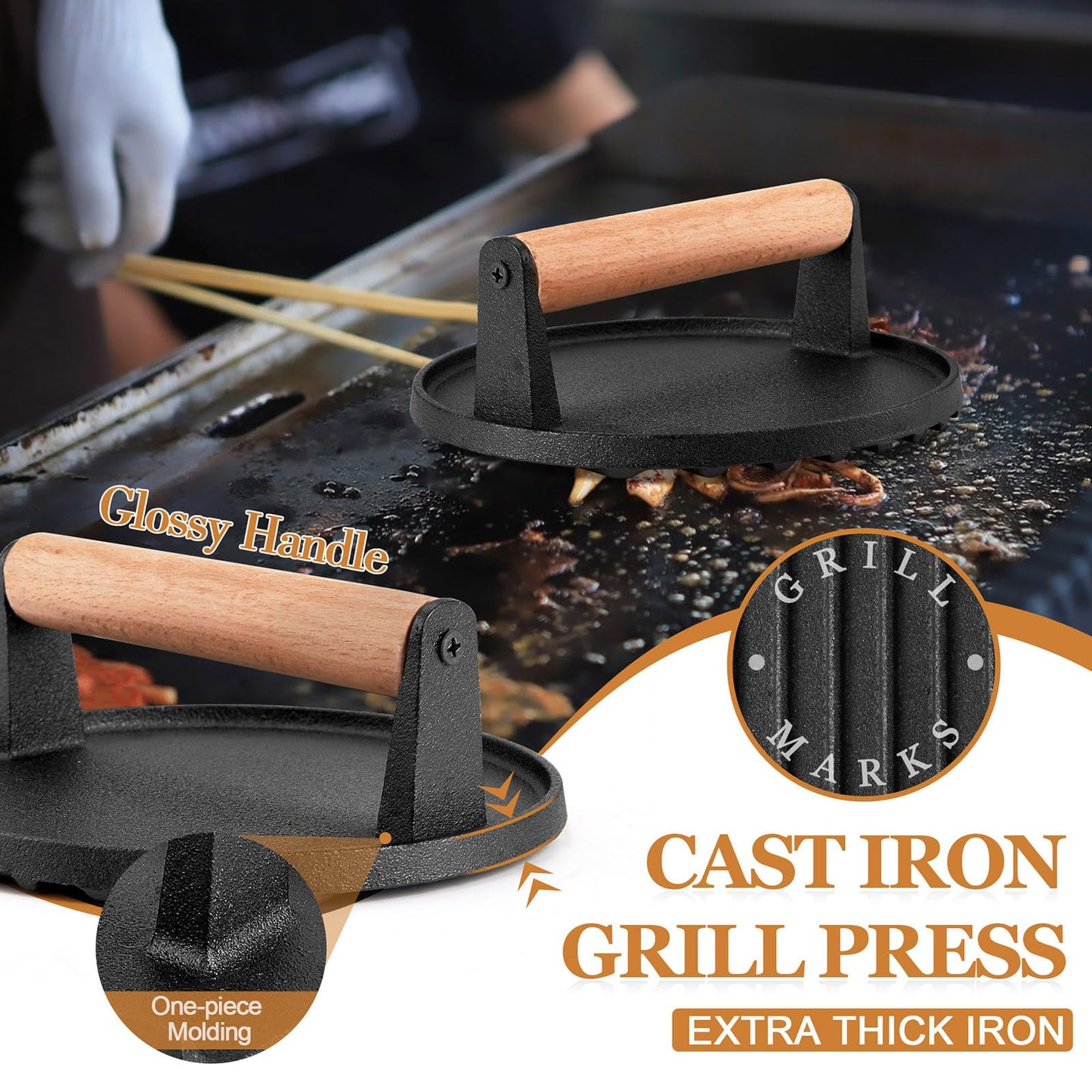35PCS Griddle Accessories Kit, Leonyo Flat Top Grill Accessories, Grill Tools with Griddle Spatulas, Smash Burger Press, Basting Cover, Scraper for Outdoor BBQ Teppanyaki Hibachi Cooking