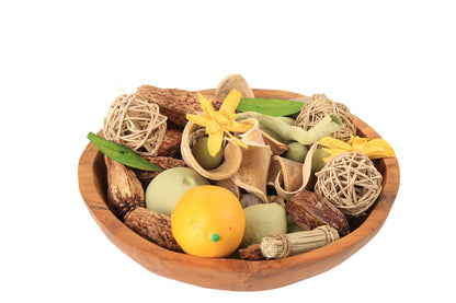 ANDALUCA Rustic Teak Wood Hand Carved Organic Bowl (11"-12" Diameter)