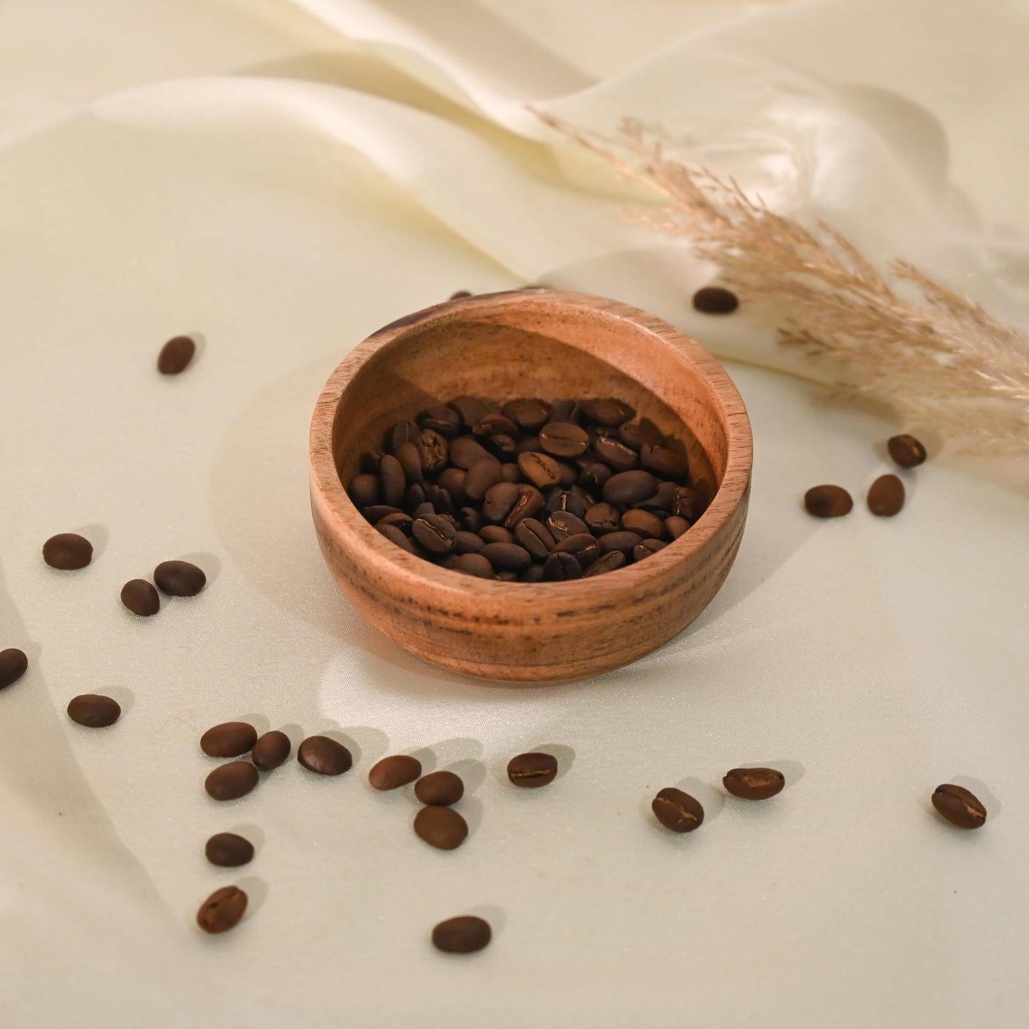 WEBHUSHI Acacia Wood Bowls: Handcrafted, Rustic, 6 Bowls of 3.75-inch, 0.25 liters Capacity Each