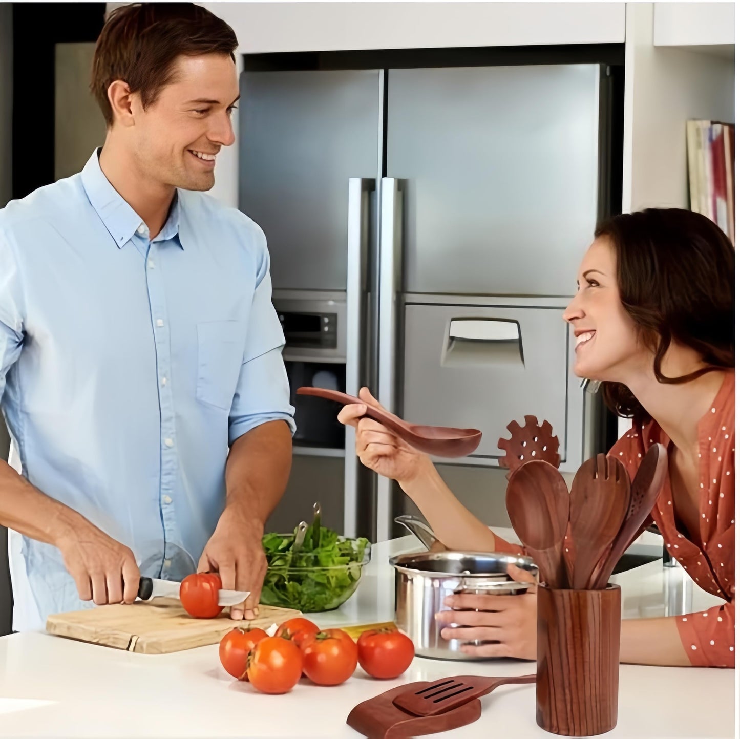 Wooden Cooking Utensils Set,Wooden Spoons for Cooking,16-Piece Wooden Cookware Set Suitable for Non-Stick Cookware and Pans, Natural Wood Material, Lightweight and Durable