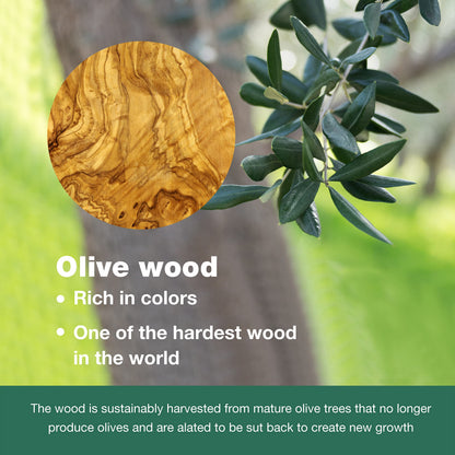 WONDERFUL 100% Natural Olive Wood Spoon, 7 Inch Wooden Spoons for Eating, Perfect for Mustard/Sugar/Salt/Honey/Soup/Tea/Coffee/Smooth/Dessert, Safe & non-toxic Spoons for Kids