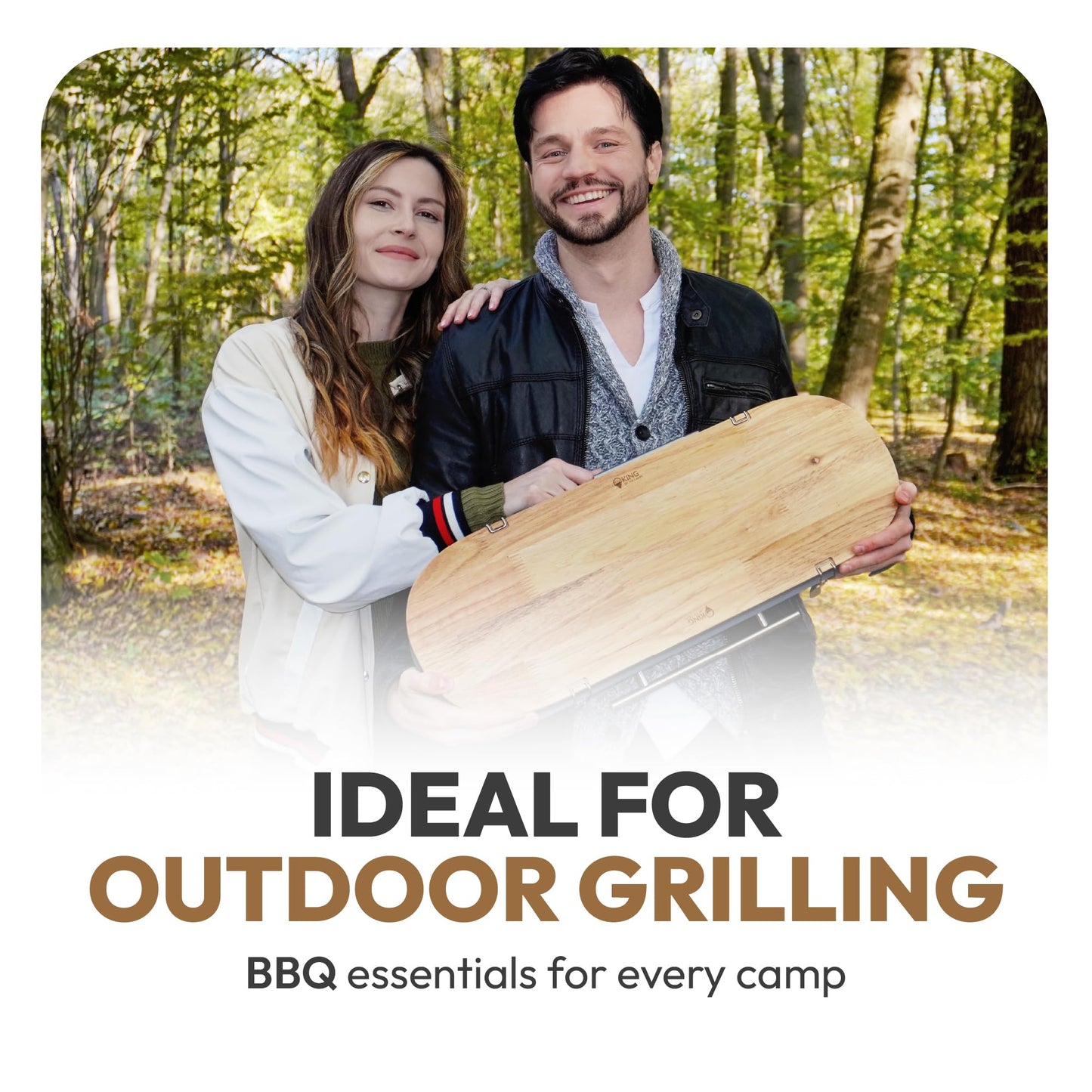 King of the Camps Portable Charcoal Grill - Tabletop Barbecue For Outdoor Cooking - Outdoor Travel Portable BBQ Grill For Camping - Mini Charcoal Grill For Camping Cooking