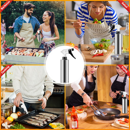 2 in 1 BBQ Spritzer Bottle & Meat Injector, 10oz Leak Proof Food Spray Bottle for Smoker & Grilling, Fine Mist & Adjustable Nozzle, Easy Switch & Dishwasher Safe Marinade Injector for Turkey, Brisket