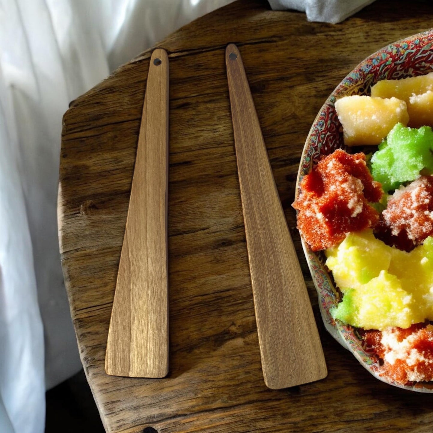 ELAR-Handmade Walnut Wood Spatula Set - Eco-Friendly, Non-Toxic, Natural & Sustainable Kitchen Utensils