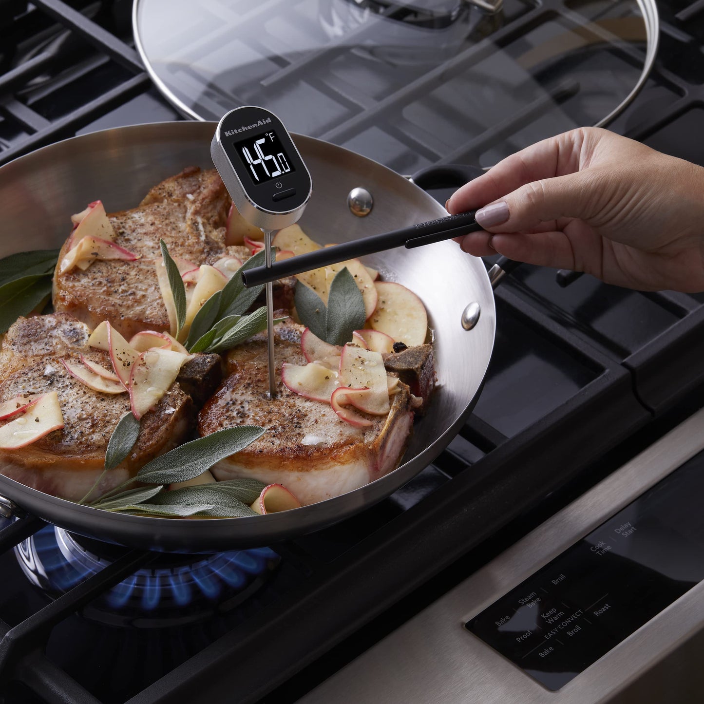 KitchenAid KQ904 Digital Instant Read Kitchen and Food Thermometer, Temperature Range: -40F to 482F, Black