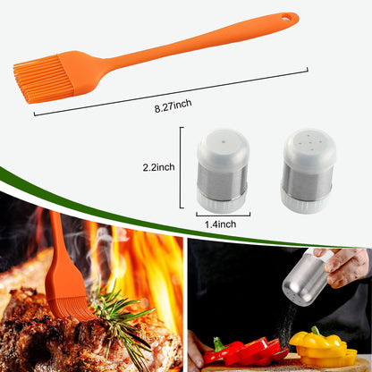 POLIGO 5PCS Smash Burger Press Kit - 4 in 1 Hamburger Patty Storage Containers,6.69" Round Cast Iron Smash Bacon Press- Non Stick Smash Burger Press Set for Grill and Griddle Cooking