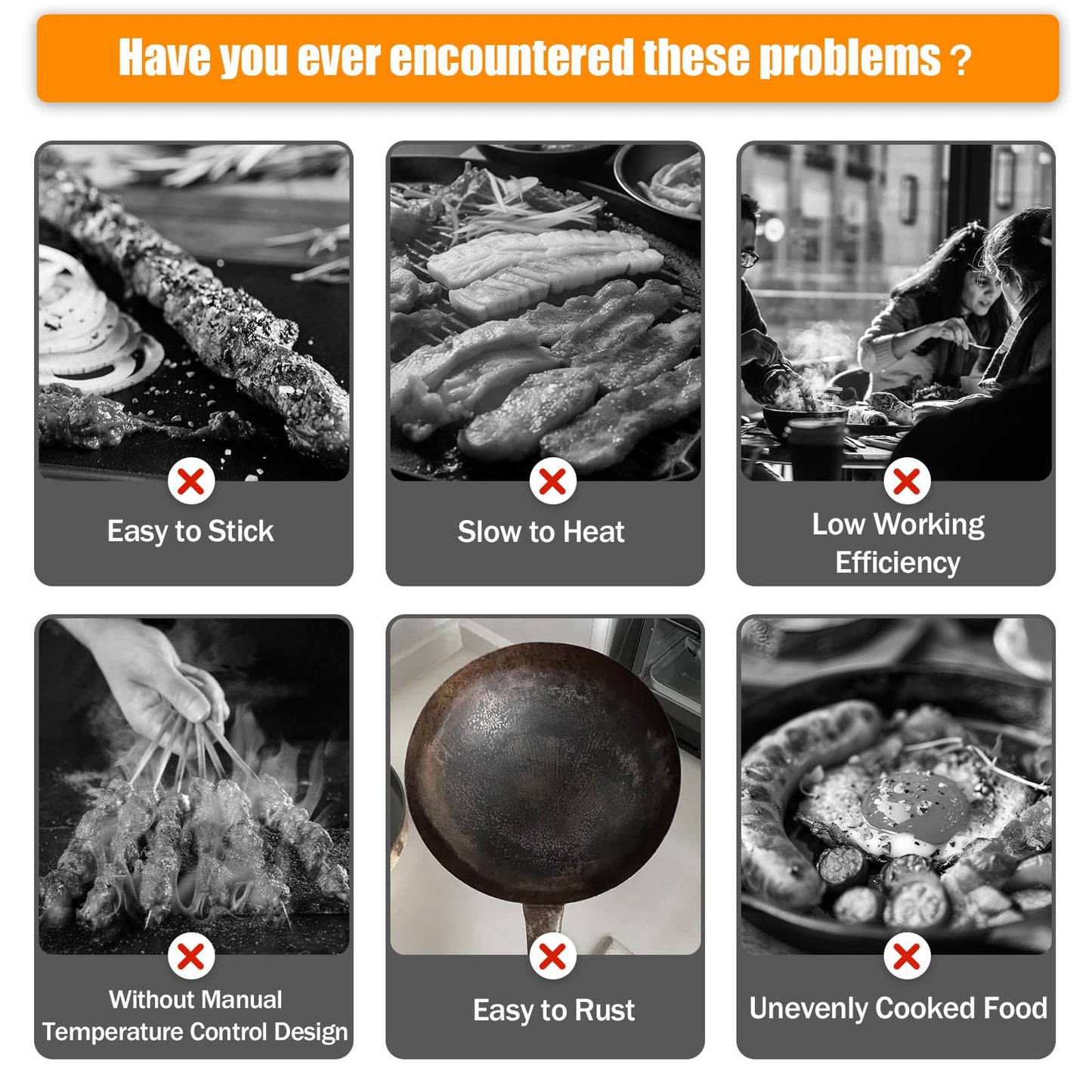 Commercial Electric Griddle, 22", 3000W Countertop Flat Top Griddle, Stainless Steel Teppanyaki Grill, 122-572℉ Adjustable Temp Control - Indoor Outdoor Cooking Plates for Pancake Barbecue