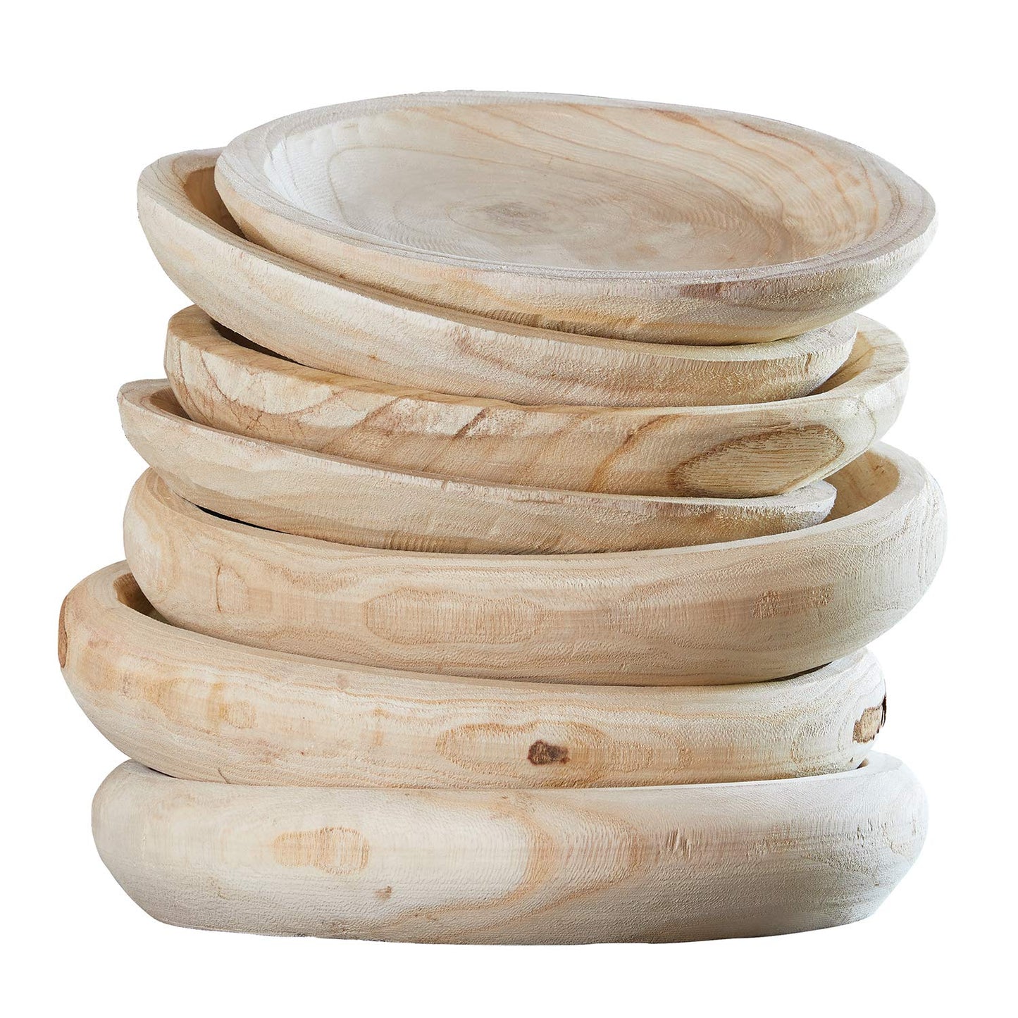 Santa Barbara Design Studio Wood Serving Bowl, Hand Carved Paulownia Wood Fruit Bowl / Wood Decor, 11.5" Large, Natural