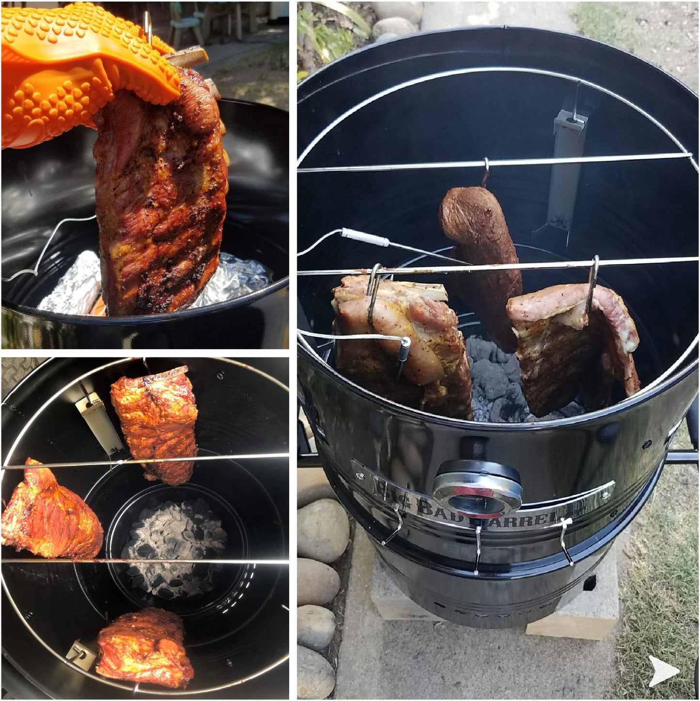 Big Bad Barrel BBQ Smoker Grill 5 in 1 Barrel can be used as a Smoker, Grill, Pizza Oven, Table and Fire Pit