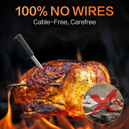 Meat Thermometer Digital Wireless for Grilling and Smoking, Grill Thermometer Smart with 230 Ft Range for Cooking, BBQ, Oven, Smoker, Air Fryer, Stove, Rotisserie, Sous Vide at Home Kitchen Outdoor