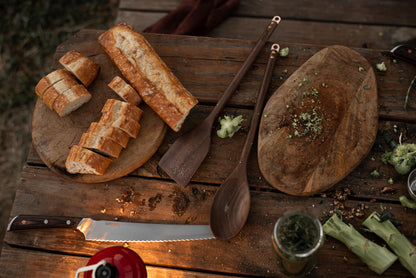 Barebones Wooden Spoon - Large Wooden Spoon Crafted with Durable Black Walnut - Wooden Cooking Utensils and Home Essentials