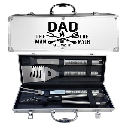 Dad Gifts, Fathers Day Dad Gifts from Daughter Son Heavy Duty Grilling Accessories Kit for Backyard BBQ, Dad Birthday Gift Thick Stainless Steel Grill Utensils with Non-Slip Handle Tool Grill Present