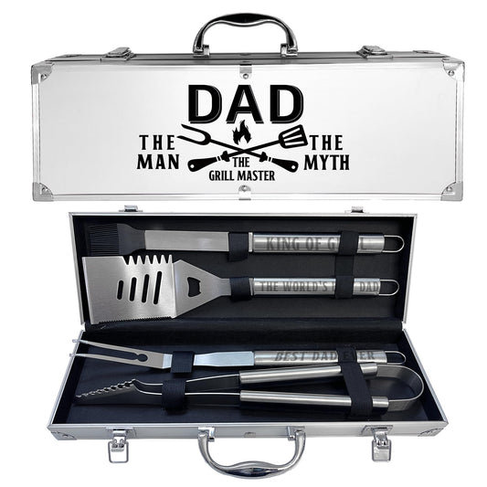Dad Gifts, Fathers Day Dad Gifts from Daughter Son Heavy Duty Grilling Accessories Kit for Backyard BBQ, Dad Birthday Gift Thick Stainless Steel Grill Utensils with Non-Slip Handle Tool Grill Present
