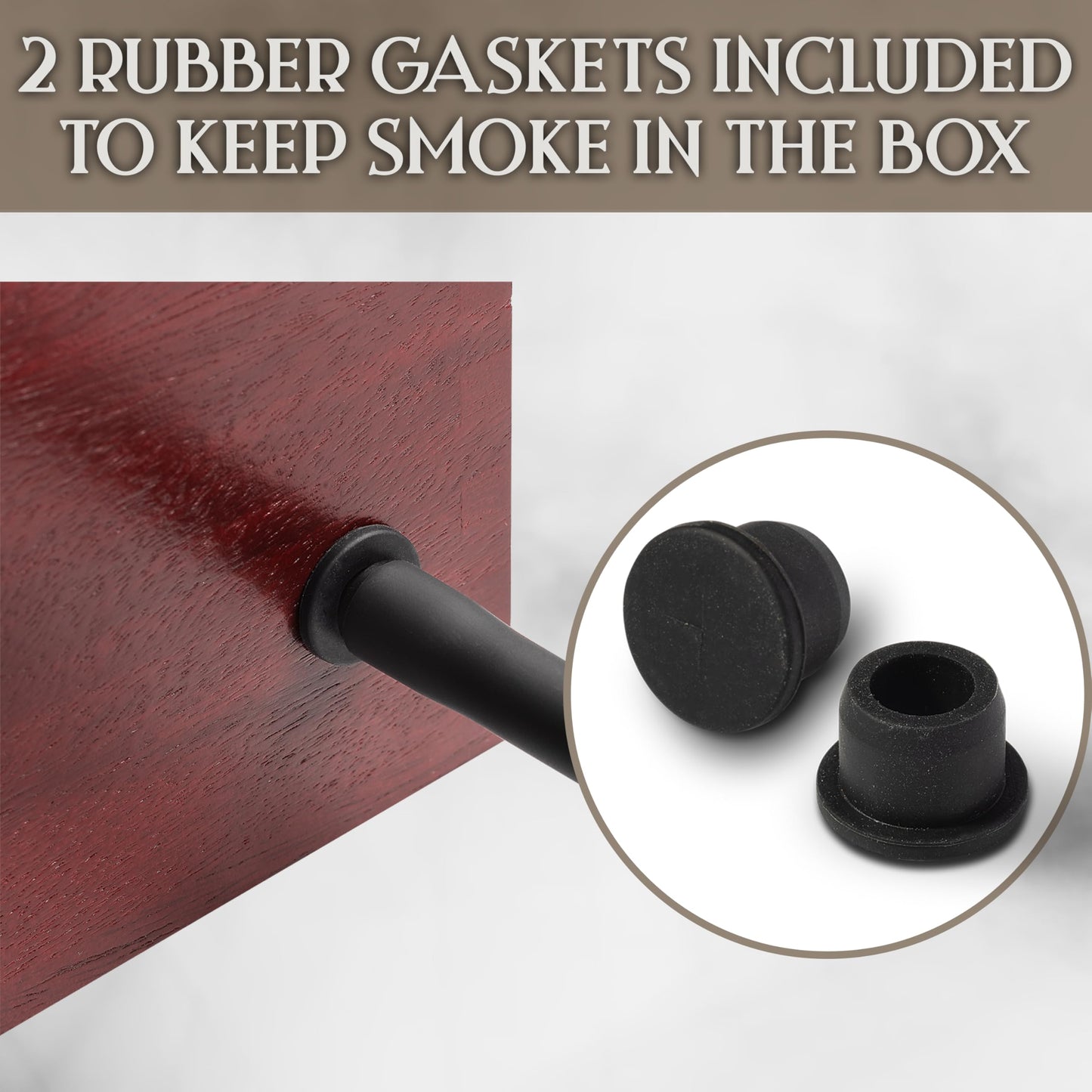 BOURBON & BARREL Cocktail Smoker Kit | Crafted with Walnut Wood | Whiskey Smoker Kit with Instant Smoker, Smoking Box, Food Tray and 4 Varieties of Wood Chips | Old Fashioned Drink Smoker Kit [Black]