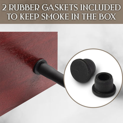 BOURBON & BARREL Cocktail Smoker Kit | Crafted with Walnut Wood | Whiskey Smoker Kit with Instant Smoker, Smoking Box, Food Tray and 4 Varieties of Wood Chips | Old Fashioned Drink Smoker Kit [Black]