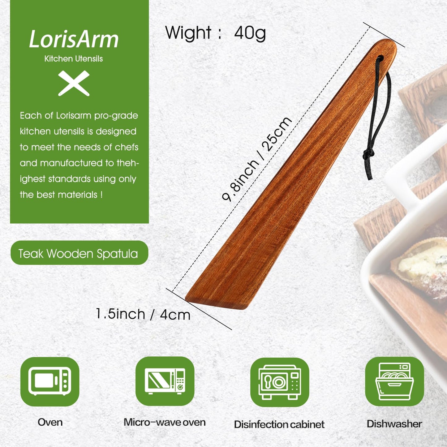 LorisArm 9.8″ Acacia Wooden Mini Spatula, Small Kitchen/Outdoor Spatula Turner, Egg Scraper, Flat Wooden Turner, Wood Cooking Utensil, Wood Flipper, Spatulas for Flipping, Serving, Scraping & Turning.