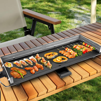 AEWHALE 35" Electric Nonstick Extra Large Griddle Grill-Teppanyaki Grill BBQ Indoor/Outdoor with Adjustable Temperature,Detachable for Easy Cleaning,Extra Wide