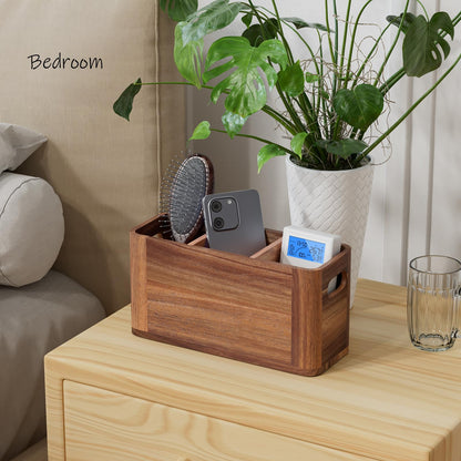 Yaoyiizy Silverware Holder, Acacia Wood Utensil Holder for Party, Silverware Organizer Countertop, Picnic Caddy for Party, Countertop, Camping