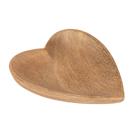 Bloomingville Mango Wood Heart Shaped Bowl Brown, 1 Count (Pack of 1)