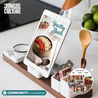 Jungle Culture 2 Polished Coconut Bowl and Wooden Spoons Set with Bamboo Straws • Natural Coconut Smoothie Bowls • Healthy Choice Coco Shell Acai & Buddha Bowls • Eco Friendly Vegan Gifts