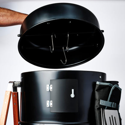 Man Crates, Build Your Own Barrel Smoker – 16 Gallon, Double Open-Ended Barrel – Durable, High-Temperature Powder Coat Rated Up To 900 Degrees – Includes Drill Bits, Stencils & Hardware