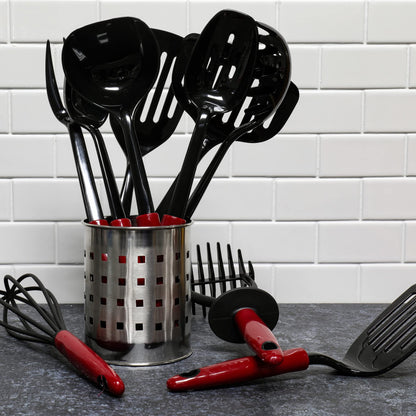 Chef Craft Select Nylon Meat Cooking Fork, 13 inch, Red