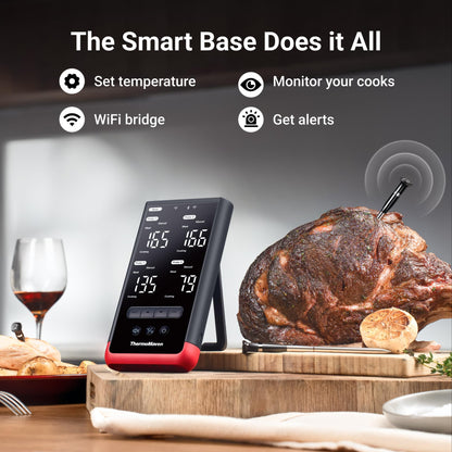 ThermoMaven Smart Bluetooth Wireless Meat Thermometer – 4-Probe, WiFi Unlimited Range, 6 Sensors with NIST Certified Accuracy, Ideal for BBQ, Grill, Kitchen, Oven, Smoker, Rotisserie