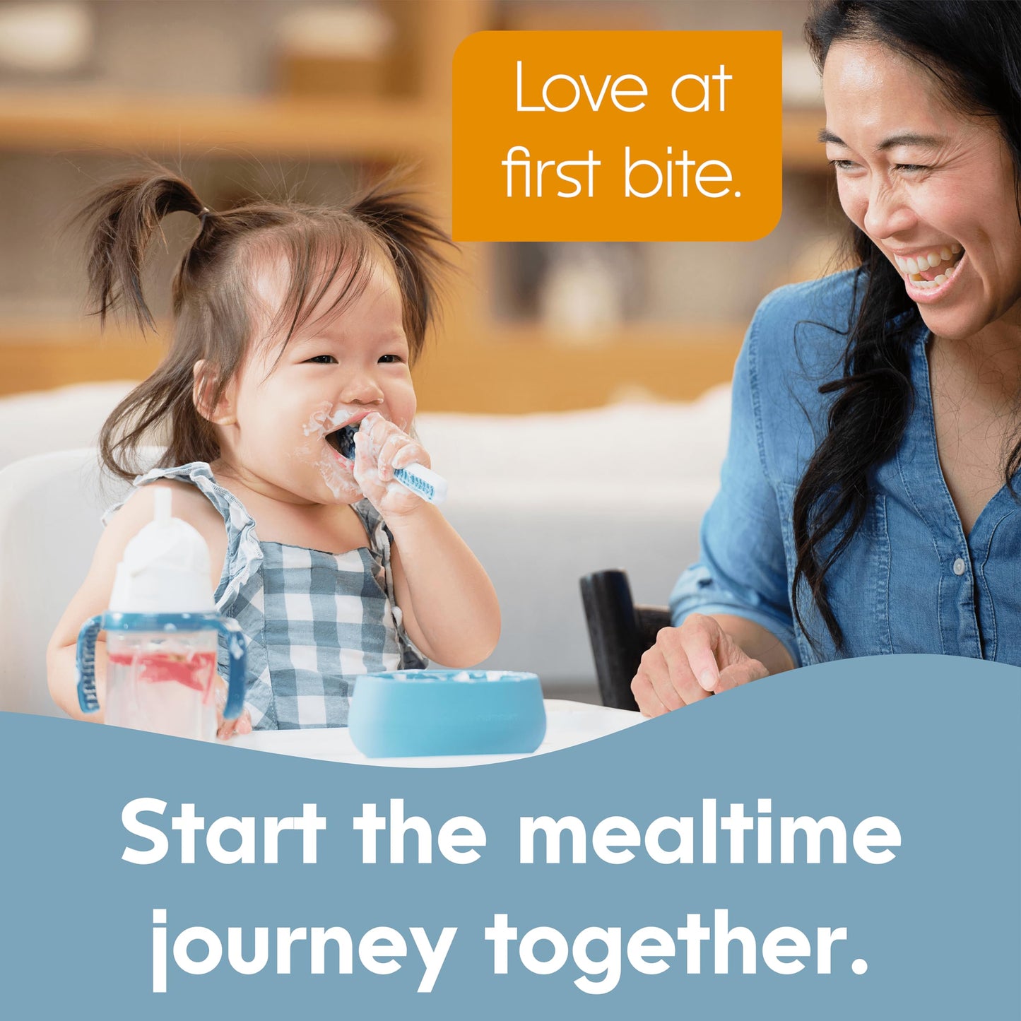 NumNum Baby Spoons Set, Baby Essentials Pre-Spoon GOOtensils for 6+ Months, First Stage Self-Feeding Spoons for Baby Led Weaning (BLW), Silicone Toddler Utensils, BPA-Free, 2 Pack Beige/Mauve