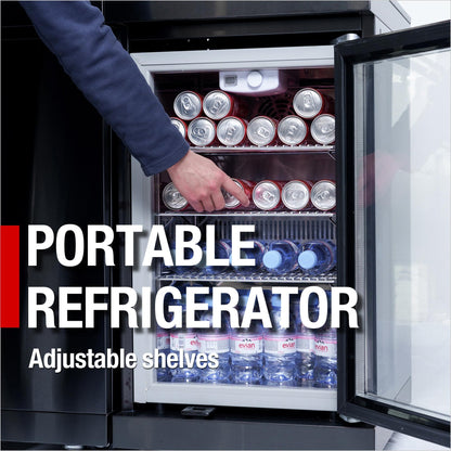 43IN 6-Burner Gas Outdoor Kitchen Island Grill with 85000 BTU Output, Rotisserie Kit, Stainless Steel Sink, Granite Countertops, Modular BBQ Wash Storage Zones, Refrigerator and Double Grill (Black)