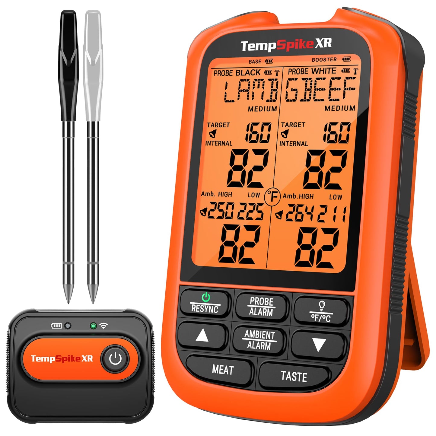 TempSpike 2000FT Wireless Meat Thermometer Digital with 2 Ultra-Thin Wireless Meat Probe, Grill Thermometer Wireless for Rotisserie, Smoker, BBQ, Steak Grilling Accessory, Kitchen Cooking Thermometer