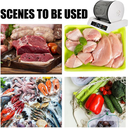 Electric Meat & Vegetable Vacuum Tumbler Marinating Machine,15 Minute Vacuum Tumbler Marinator,Automatic Hamburger Pickling Machine,for Chicken Burger Bacon