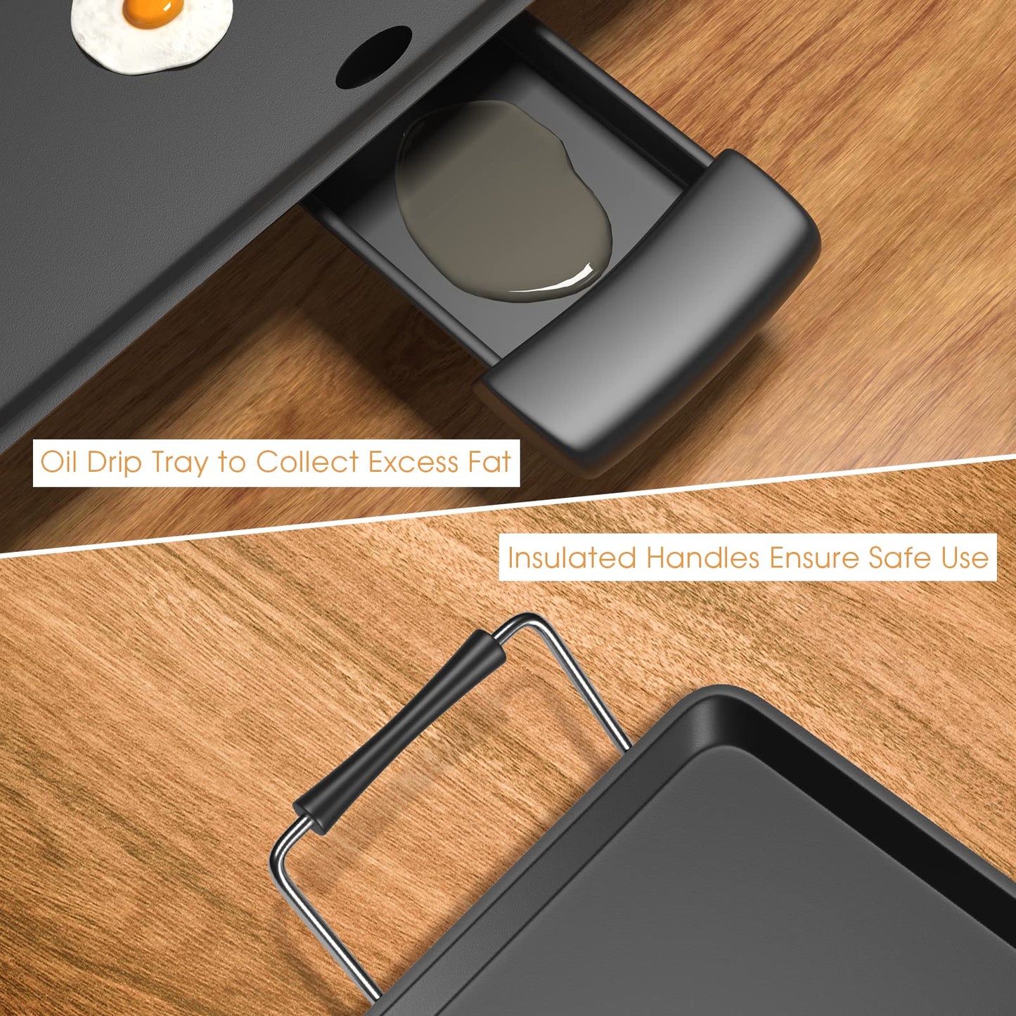 COSTWAY 35" Electric Griddle Teppanyaki Grill, Nonstick Extra Large Cooking Plate for Pancake Barbecue, Indoor Outdoor Table Top Grill with Adjustable Temperature & Drip Tray, 2000W