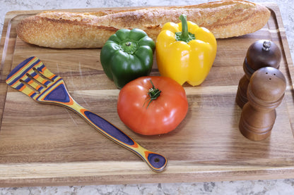 SoulTan Goods Pakkawood Cooking Utensils – Wooden Utensil Set for Cooking, Slotted Spoon, Spatula, Non-Toxic & Durable Kitchen Tools – Heat-Resistant Wooden Spoons for Cooking (4)